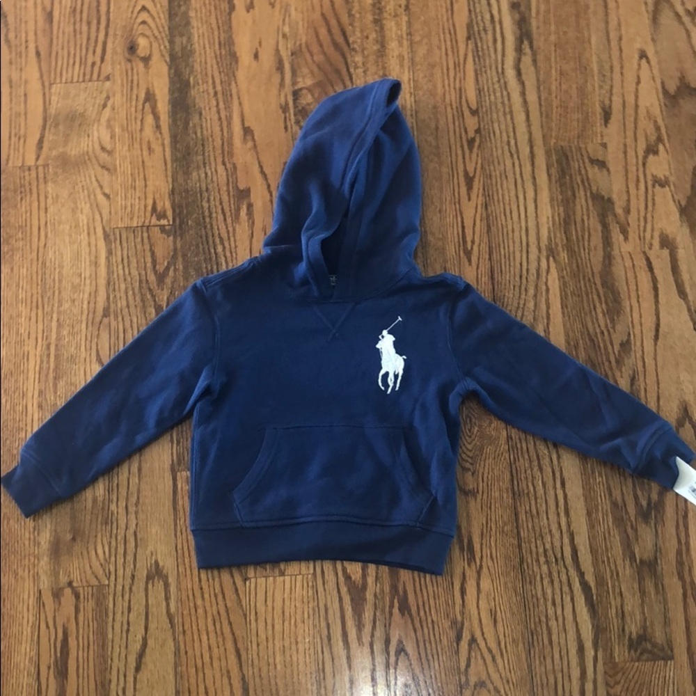 Polo Ralph Lauren Navy hooded sweatshirt NWT